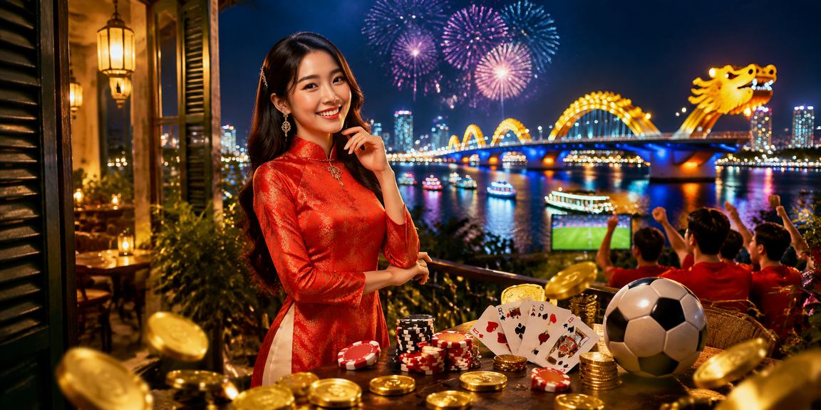 Người chơi tại Đà Nẵng tham gia trò chơi bài với trang phục áo dài truyền thống